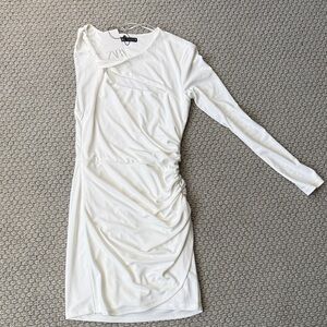 Zara Cream Long Sleeve Dress